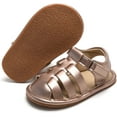 thumbnail image 3 of Baby Toddler Girls Boys Sandals - Soft Rubber Sole Leather Baby Walking Shoes(Infant/Toddler), 3 of 6
