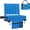 Blue, variant on Stadium Seat for Bleachers with Back Support and Cushion, Bleacher Seats with Shoulder Strap and Cup Holder, Padded Portable Folding Comfort Stadium Chair, for Sports Events, Black (1pcs)