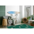 thumbnail image 3 of 4' x 6' Simply Daisy Sea Horses Beach Style Chenille Area Rug, Kelly Green, 3 of 4