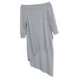 thumbnail image 1 of La túnica de de las mujeres remata el camiseto de la de manga larga informal del dobladillo irregular Gray S, 1 of 8