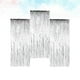 thumbnail image 2 of KAKOWELY 3 cortinas de lluvia para fiestas, decoración de escenario, fondo de pared, cortina decorativa para festivales, borlas gruesas, decoración para cumpleaños, escenario, fiesta, color plateado, 2 of 4