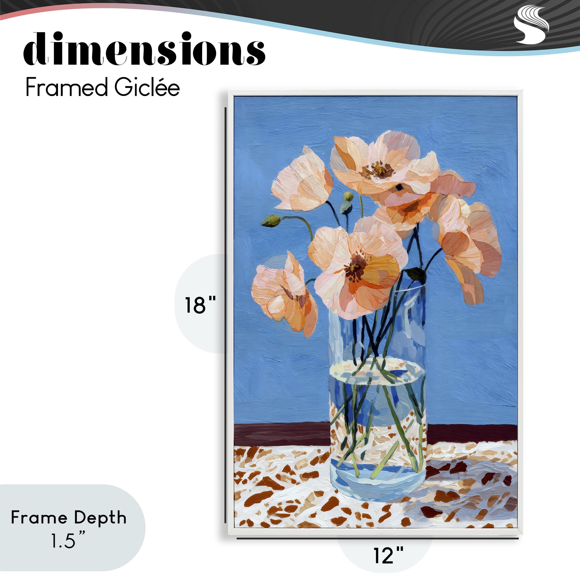 Stupell Industries Bright And Pink Poppies White Framed Giclee Art, design by Petal Prints Design
