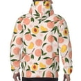 thumbnail image 7 of Pofeuu Peach With Leaves1 Print Mens Casual Hooded Collar Drawstring Hoodies Pullover Sweatshirts Casual Long Sleeve Shirts-Medium, 7 of 7