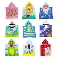 thumbnail image 3 of GYRATEDREAM Kids Hooded Poncho Towels, Boys Girls Soft & Absorbent Microfiber Print Beach Towel, Swimming Pool Changing Robe Bathrobe Bath Towel for 8-10Y, 3 of 3