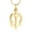 Gold, variant on Stainless Steel Trident cremation mini urns necklace for ashes urn pendant