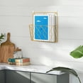 thumbnail image 3 of Siruishop Wall Mounted Newspaper Storage Rack Magazine Holder for Study Room Bedroom Golden, 3 of 12