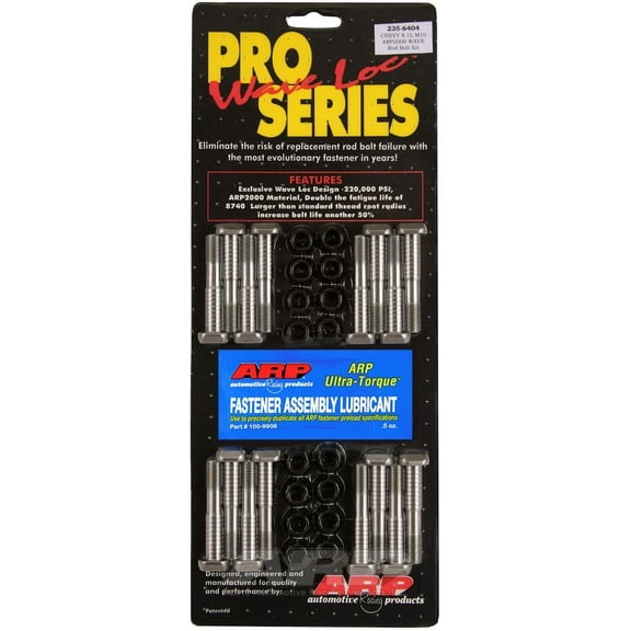 ARP 235-6404 Polished For BB Chevy 8.1L M10 ARP2000 pro wave-loc rod bolt kit