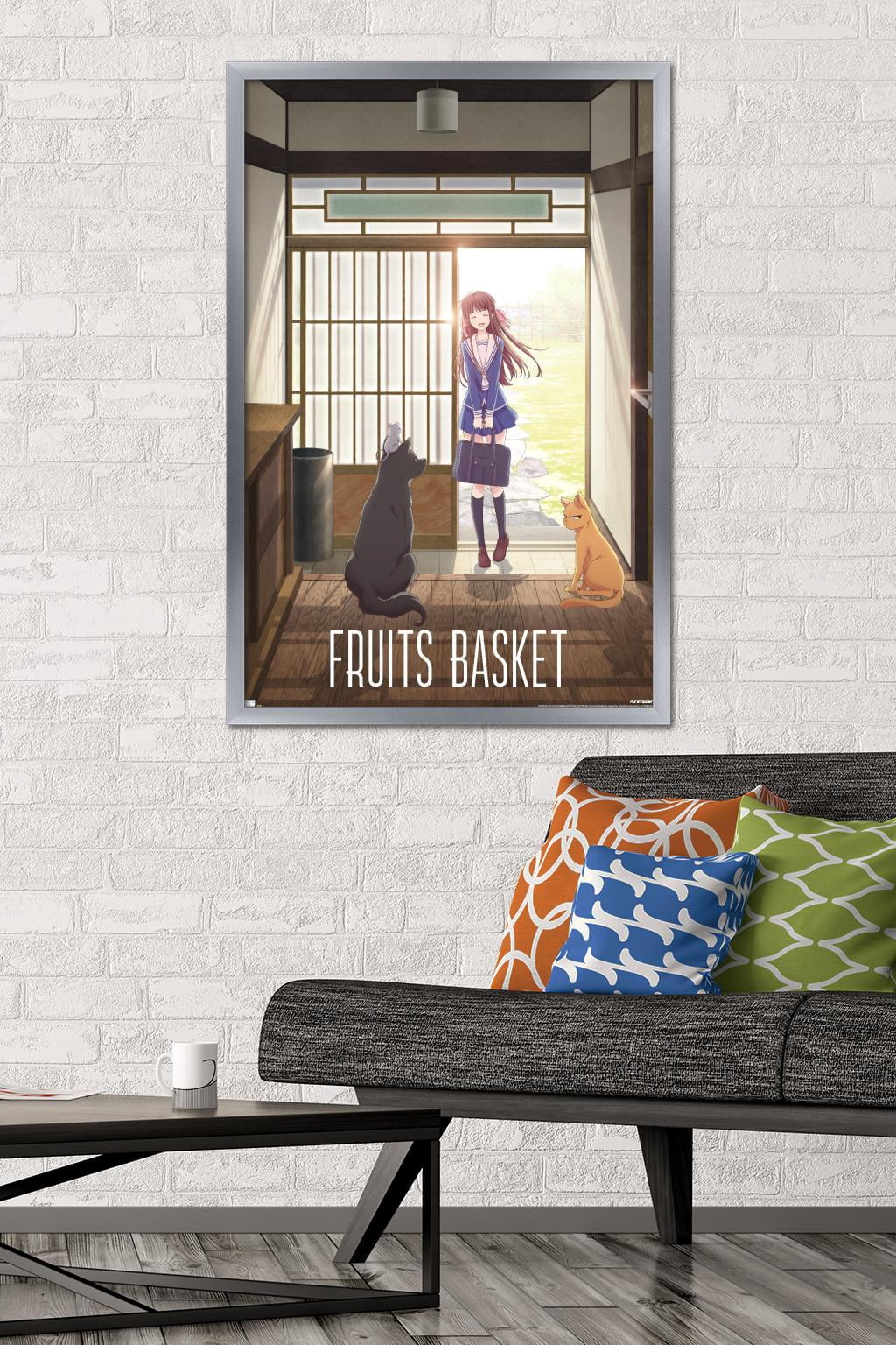 Fruits Basket - Teaser Animals Wall Poster, 22.375" x 34" Framed