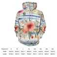 thumbnail image 4 of Spring Floral Regular Fit Hoodie, Sporty Pullover Hooded Sweatshirt for Men Women Muscle 5XL, 4 of 6