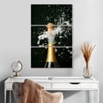 thumbnail image 2 of Elephant Stock Champagne Bottle Wall Art - Vertical Multi Panel Canvas - Dining Room Wall Decor - Food And Drink Multi Panel - Black And Gold Decor - 20" x 32", 2 of 8