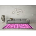 thumbnail image 3 of Ahgly Company Indoor Round Abstract Purple Modern Area Rugs, 3' Round, 3 of 4