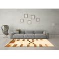 thumbnail image 3 of Ahgly Company Indoor Square Oriental Orange Modern Area Rugs, 6' Square, 3 of 4