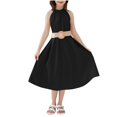 thumbnail image 4 of Économies d'Été en Liquidation! WRKEKC Robes d'Été pour Filles, Robe Décontractée pour Filles, Justaucorps Ajusté à Manches Longues et Col Rond pour Filles 10 Ans, 4 of 4