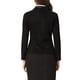 thumbnail image 3 of Blazer de mujer de ante sintético Inspire Chic, de manga larga, con solapa y botones, color negro, 3 of 5