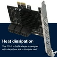 thumbnail image 1 of Langgg PCI-E to SATA Extender Splitter High Speed PCI-Express Expansion Card Desktop Computer Accessory, SA3106J, 6 ports, 1 of 7