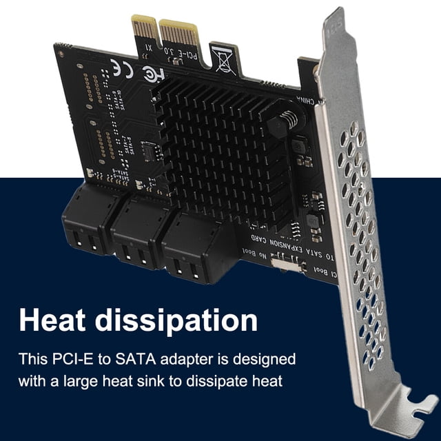 Langgg PCI-E to SATA Extender Splitter High Speed PCI-Express Expansion Card Desktop Computer Accessory, SA3106J, 6 ports