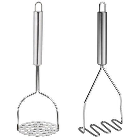 

NUOLUX 2pcs Potato Masher Stainless Steel Potato Masher Handle Potato Masher Tools