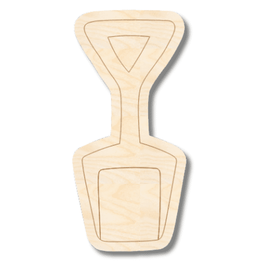 Unfinished Wood Etched Pale Shape 7" / 1/8"