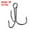 Black, variant on 2# 1.02" Treble Fish Hooks Carbon Steel Bend Hook with Barbs, Red 50 Pack