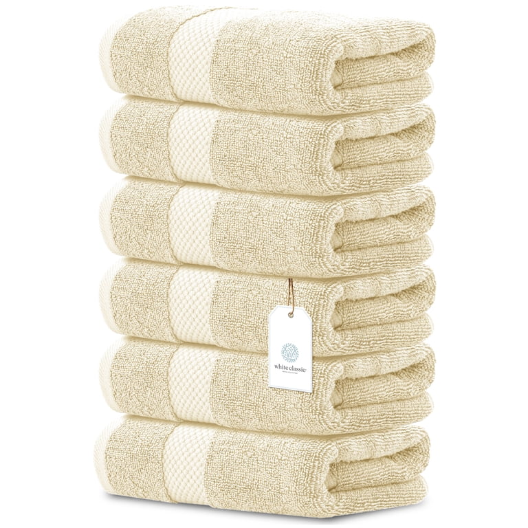 Premium Cotton Hand Towels Set of 6, Hotel Style Soft Plush photo 8