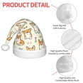 thumbnail image 4 of Haiem Cartoon Corgi Pattern Santa Hat Confortable Velvet Christmas Hat for Christmas Party Favors Fit for Adults and Kids, 4 of 6