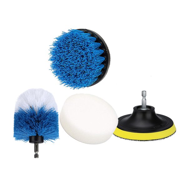 XYKA 4 Piece Drill Brush Scrub Kit Powerful Cleaning Tool for Grout, Tiles, Tubs, And More. This 4-in-1 Kit Attaches to Any Power Drill, Transforming It into a High-Powered Cleaning Machine