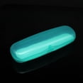 thumbnail image 1 of Estuche de plástico translúcido para gafas, estuche para gafas de presbicia azul transparente, caja de plástico rígido de PVC ligero, almacenamiento a presión, 1 of 6