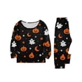 thumbnail image 5 of Halloween Family Pajamas Set with Moon Star Print, Breathable Long Sleeve Matching Halloween Pajamas for Whole Family, Classic Family Halloween Pajama Set Sleepwear, 5 of 6