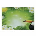 thumbnail image 1 of Tropical Animals Cutting Board, Toucan Birds with Macro Exotic Plants with Fresh Colors Nature Design, Decorative Tempered Glass Cutting and Serving Board, Small Size, Green Yellow, by Ambesonne, 1 of 1