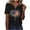08-Black——4th of July, variant on Womens 4th of July Shirts Short Sleeve Henley V Neck Tops Stars Stripes Top Tees White M