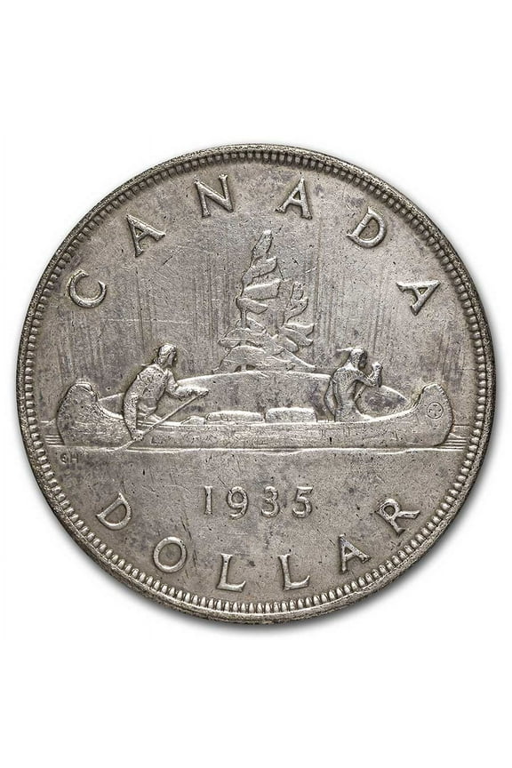 1935 Canada Silver Dollar George V Avg Circ