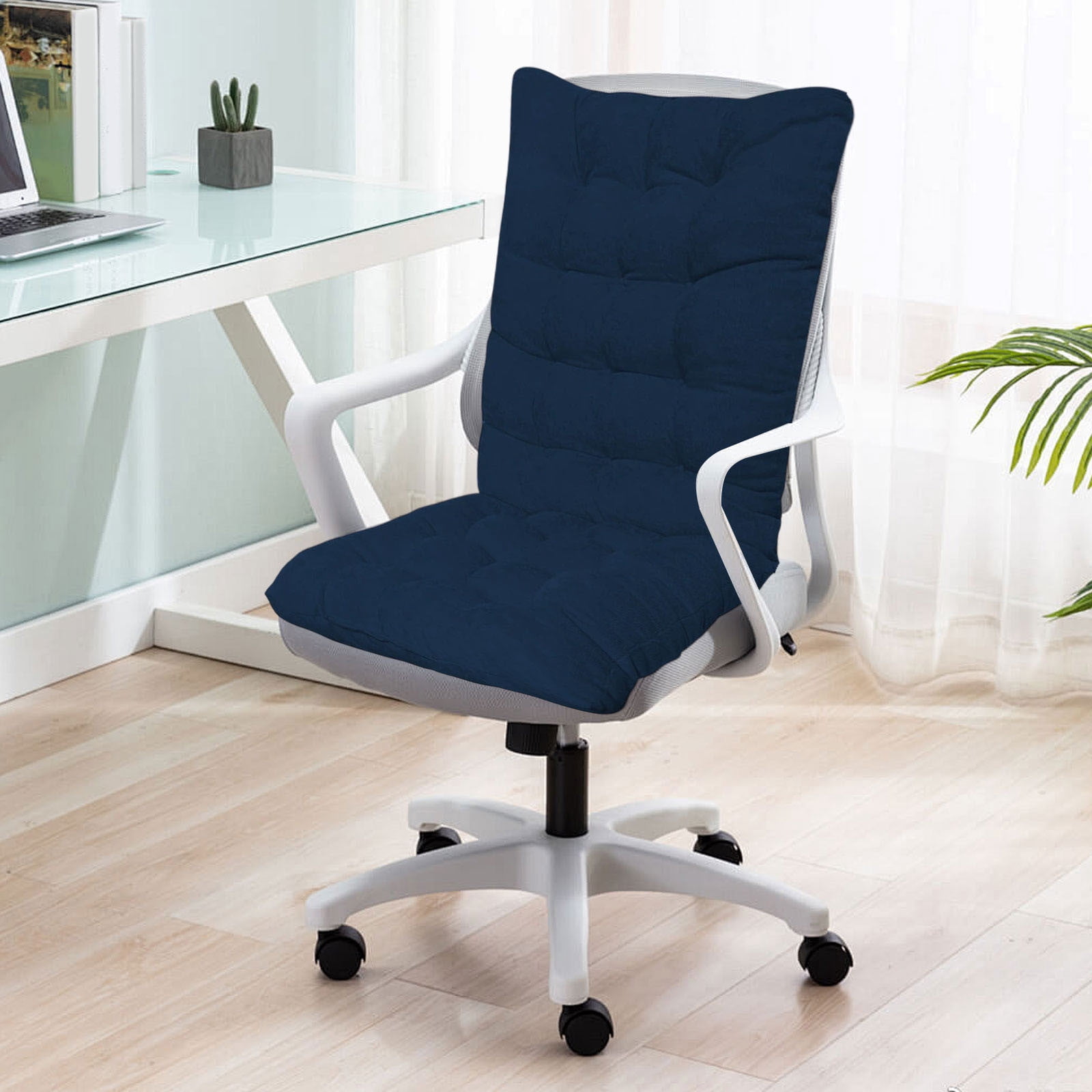 HongMinWen High Back Chair Seat Cushion, Dining, Office Chair Pads with Ties Thickened One-Piece Rocking Chair Cushion, Indoor/Outdoor Furniture Patio Chair Cushion