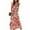 96#Vermilion, variant on GXIPO Women's 2025 Floral Midi Dress Cap Sleeve V Neck Ruffle Long Flowy Boho Casual Dresses Pink L