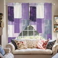 thumbnail image 2 of Abstract Purple Swag Curtain Valance for Windows, Gray Graffiti Mottled Color Block Modern Art Window Treatments Short Swag Topper for Kitchen Windows Bathroom Bedroom, 36"x45", 2 of 8