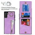 thumbnail image 3 of Feishell for Samsung Note 10, Case Wallet with Card Holder Functional Two Way Kickstand Durable Zipper Pocket RFID Blocking Leather Protective Leather for Samsung Galaxy Note 10, Purple, 3 of 12