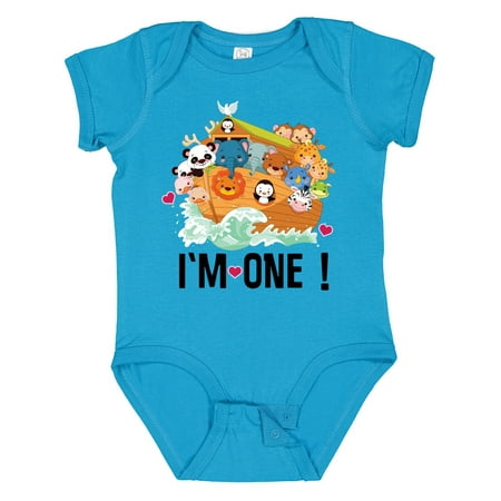 

Inktastic 1st Birthday Animal Baby Ark Gift Gift Baby Boy or Baby Girl Bodysuit