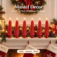 thumbnail image 7 of 6 Pack Christmas Tree Candles with Remote, LED Flameless Tapered Candles Battery Operated, Tree Shaped Fake Candles for Holiday Table Decor, 7 of 7