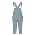 thumbnail image 4 of YYDGH Bib Overalls Men Denim Shorts Pants Boyfriend Stretchy Jumpsuits Jeans Classic Jean Bib Overalls Men Big and Tall(Light blue,XL), 4 of 9