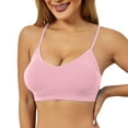 thumbnail image 2 of wcjm Pink Large Size Gathered Non Ring Women's Underwear Thin Of Threaded Sports Yoga Anti Bra Comfortable Bottoming Beauty Tank Tops, 2 of 4