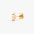 thumbnail image 2 of Tiny Marquise Crystal 3A CZ Push Pin Piercing Earring, 2 of 14