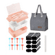 thumbnail image 1 of Box Lunch Con Topper Y Cubiertos Capacidad 1100ml+lunchbolsa Rosa, 1 of 4