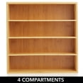 thumbnail image 5 of mDesign Wide Bamboo Wood Compact Food Storage Organizer Bin - 4 Divided Sections - Holder for Seasoning Packets, Pouches, Soups, Spices, Snacks - Natural, 5 of 8