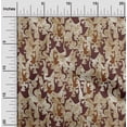 thumbnail image 2 of oneOone Tissu Polyester Spandex Marron Abstrait pour Robe Tissu Imprimé au Mètre 56 Pouces de Large, 2 of 4