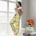 thumbnail image 5 of Kdxio Women's Comfy Stretch Blue White Plaid Sunflower Print Drawstring Pajama Pants-Small, 5 of 5