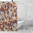 thumbnail image 2 of FREEAMG Floral Pattern Shower Curtain for Bathroom Modern Bathroom Decor Waterproof Washable Fabric Shower Curtains with 12 Hooks for Hotel Bathroom Bathtubs 60x72 Inch, 2 of 6