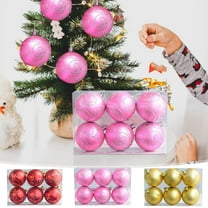 Christmas Ball Ornaments 6Pcs 2.36inch Christmas Tree Decorations Set Shatterproof Small Gold Christmas Ornaments Balls with Hanging Loop for Holiday Party Wreath Xmas Tree Decor
