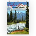 thumbnail image 3 of Joseph, Oregon, Explore More, Fly Fisherman and River Rapids (24x36 Giclee Gallery Art Print, Vivid Textured Wall Decor), 3 of 3
