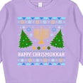 thumbnail image 3 of Inktastic Happy Chrismukkah Sweater Style with Menorah and Trees Toddler Sweatshirt, 3 of 4