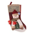 thumbnail image 2 of Dserfhy 18" Christmas Stocking 3D Plush Santa Snowman Reindeer Design Hanging Burlap Stocking for Farmhouse Holiday Decor, 2 of 8