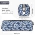 thumbnail image 3 of Honeii Blue Paisley Pattern Vintage Pattern Pencil Case, Pencil Pouch, Pencil Case Small, Pencil Pouch Aesthetic, PVC Pencil Pouch, Pencil Bag, Makeup Pouch, 3 of 7